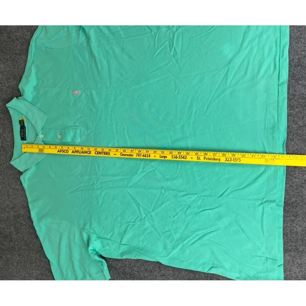 Polo Ralph Lauren Polo Shirt Mens Green Short Sleeve 100% Cotton Preppy Size 4XB